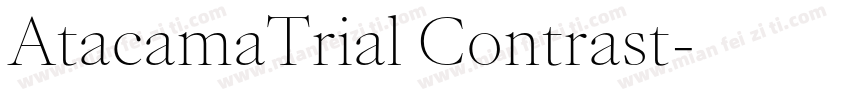 AtacamaTrial Contrast字体转换